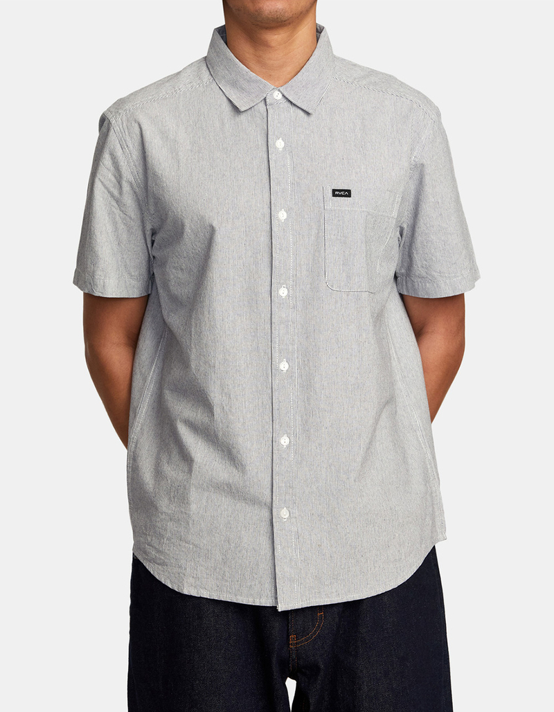 RVCA Visions Stripe Mens Short Sleeve Shirt image number 1