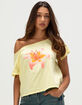 FULL TILT Womens Off The Shoulder Lily Tee image number 5
