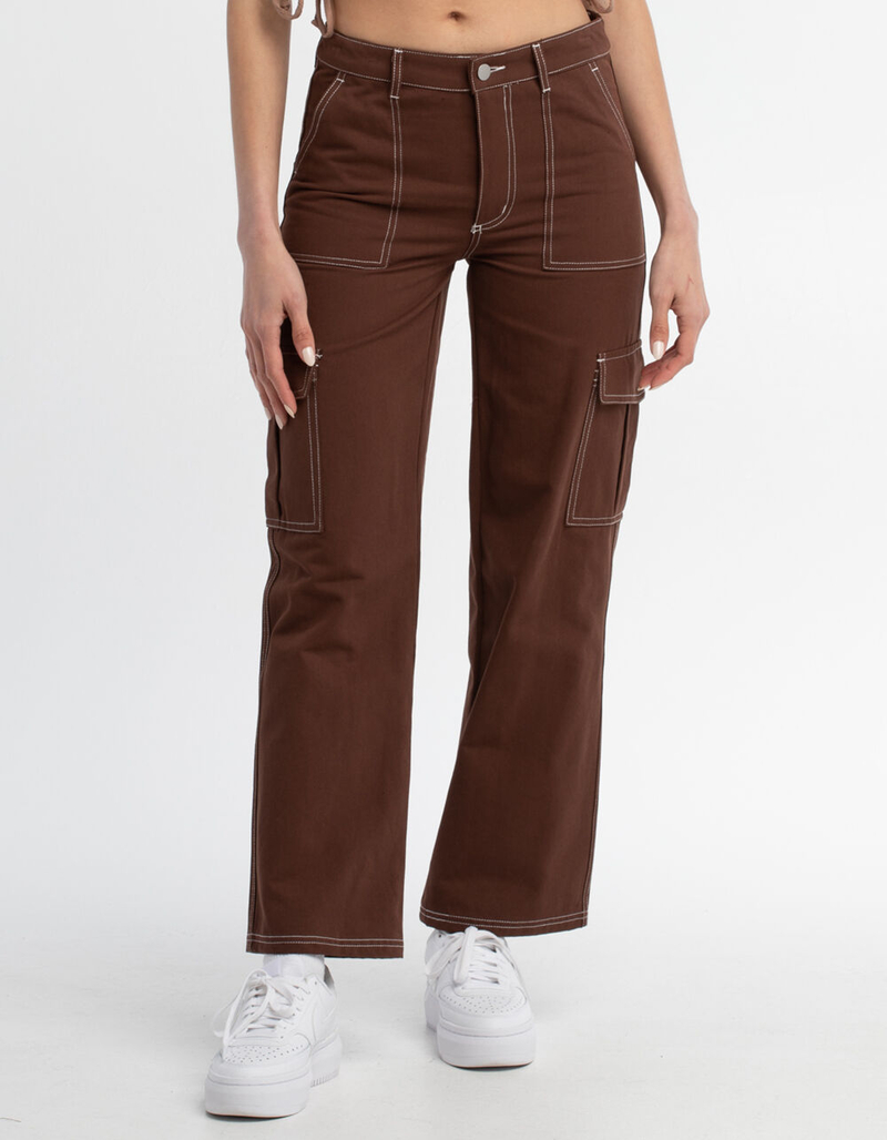 FULL TILT Contrast Stitch Womens Carpenter Pants image number 2