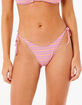 RIP CURL Isles Plaid Tie Side Skimpy Bikini Bottoms image number 2