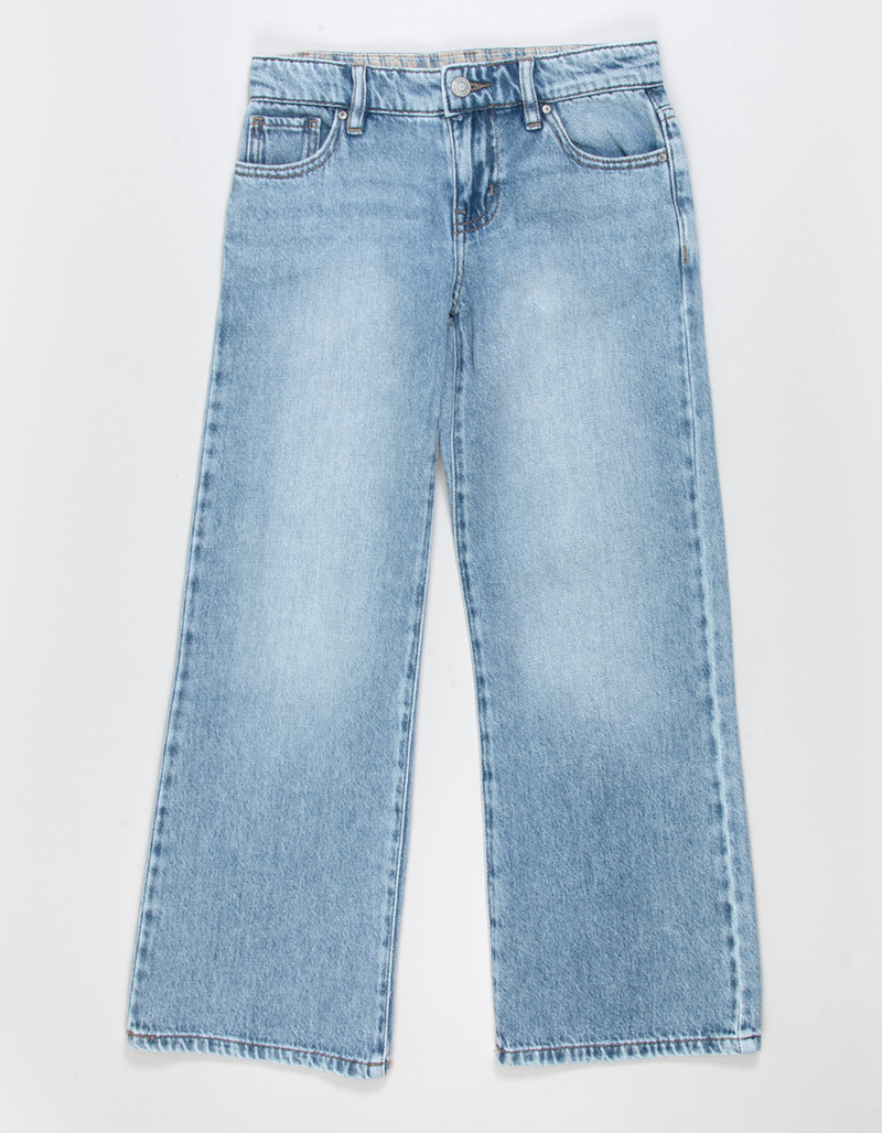 RSQ Plaid Heart Girls Low Rise Wide Leg Jeans image number 0