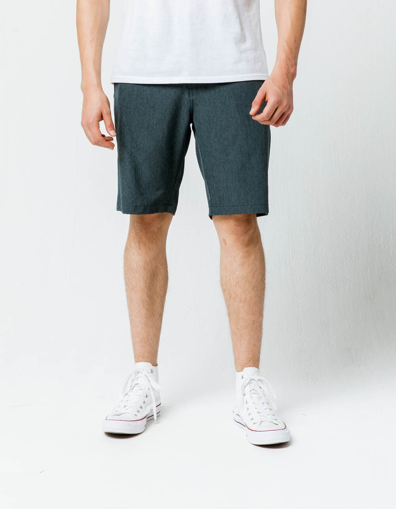 NITROUS BLACK Format Teal Blue Mens Hybrid Shorts image number 2