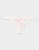 FULL TILT Rib Lace Trim Thong image number 2