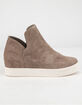 STEVE MADDEN Wrangle Taupe Suede Platform Shoes image number 3
