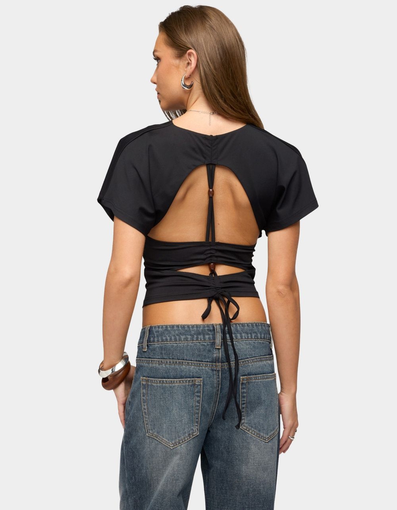 EDIKTED Salie Back Cutout Flutter Top image number 2