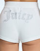 JUICY COUTURE Pearly Big Bling Velour Womens Booty Shorts image number 2