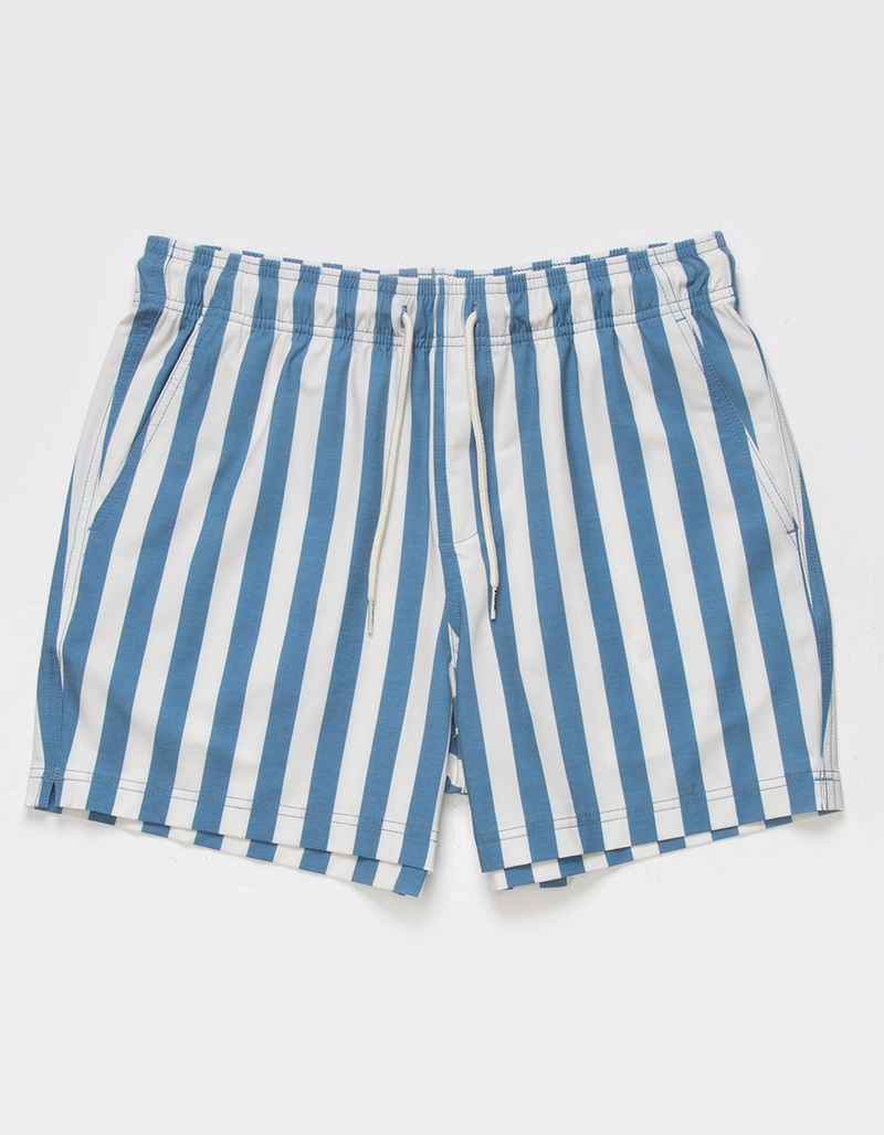 RSQ Mens Bold Stripe 5" Swim Shorts image number 6