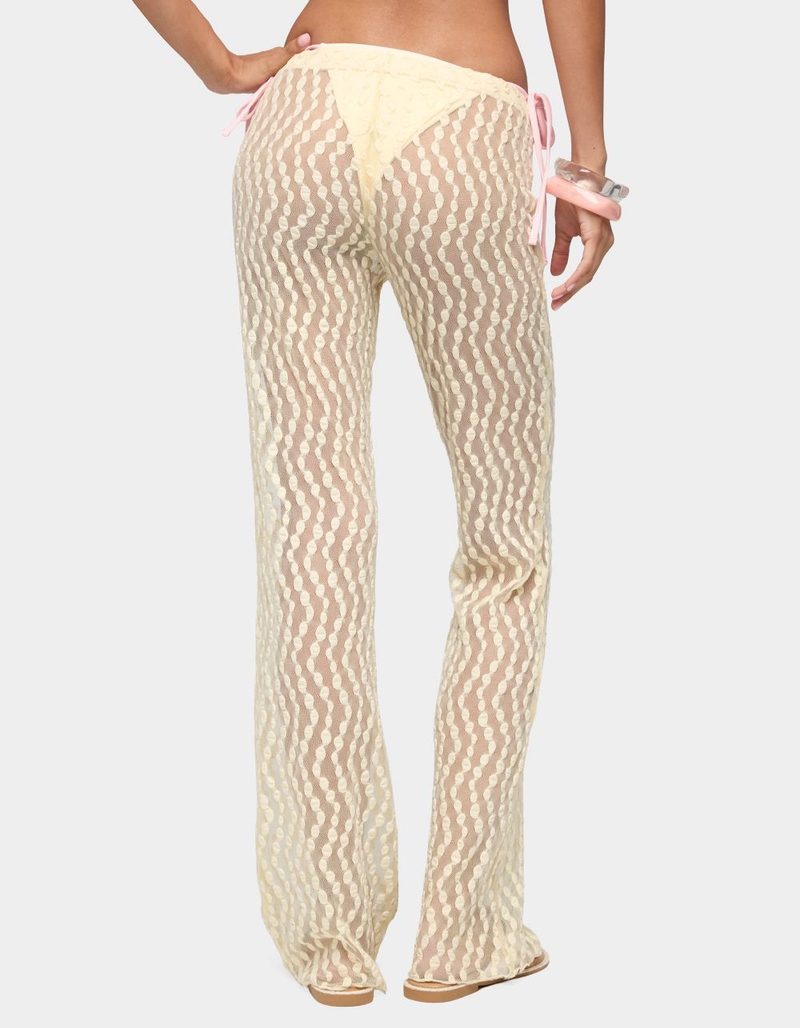 EDIKTED Liliette Sheer Textured Pants image number 2