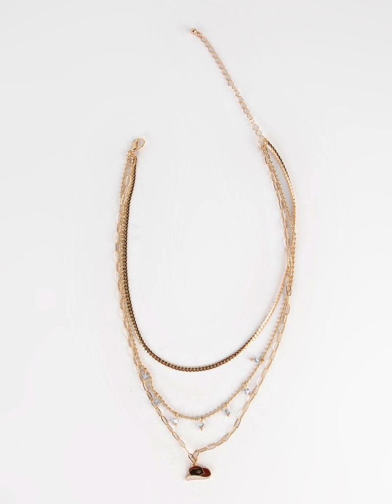 FULL TILT Layered Cowboy Hat Necklace image number 1