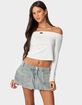 EDIKTED Gia Ruffled Off Shoulder Top image number 1