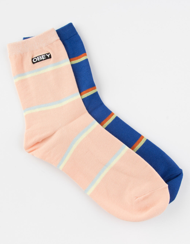 OBEY 2 Pack Twinning Womens Ankle Socks image number 0