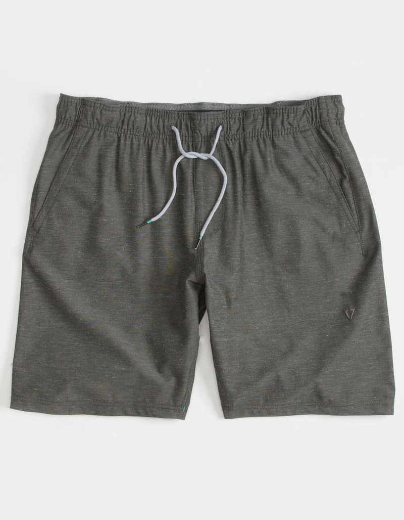 VISSLA Hemp No See Ums Mens Charcoal Elastic Shorts image number 0