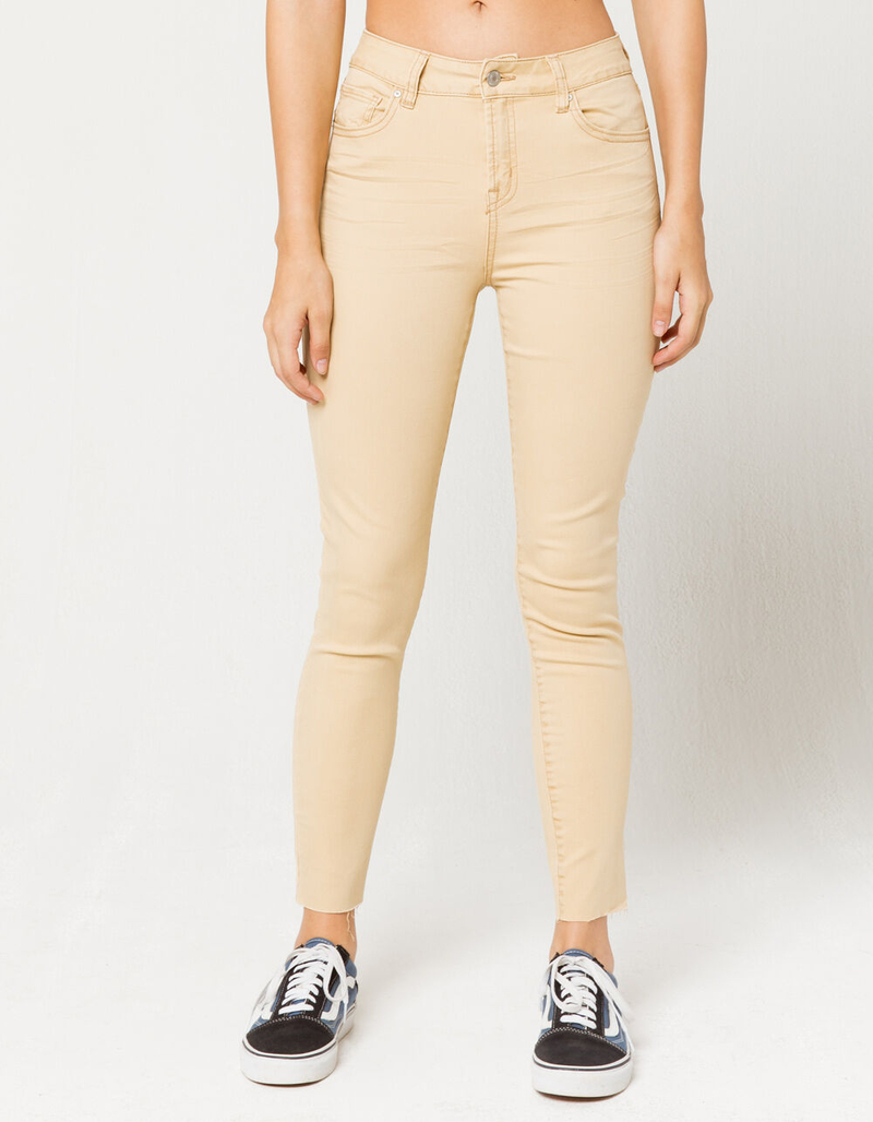 SKY AND SPARROW Skinny Fray Crop Womens Jeans image number 1