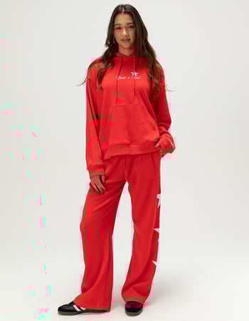 THE MAYFAIR GROUP Womens Waffle Knit Wide Leg Sweatpants Primary Image