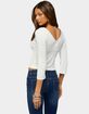 EDIKTED Mar V-Neck Quarter Sleeve Top image number 3