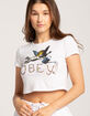 OBEY Watering Can Cherub Womens Crop Tee image number 1