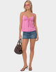 EDIKTED Michey Tie Front Babydoll Tank Top image number 5