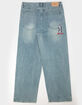 RSQ Mens Extra Baggy Embroidered Jeans image number 8