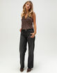 FULL TILT Plaid Womens Halter Top image number 2