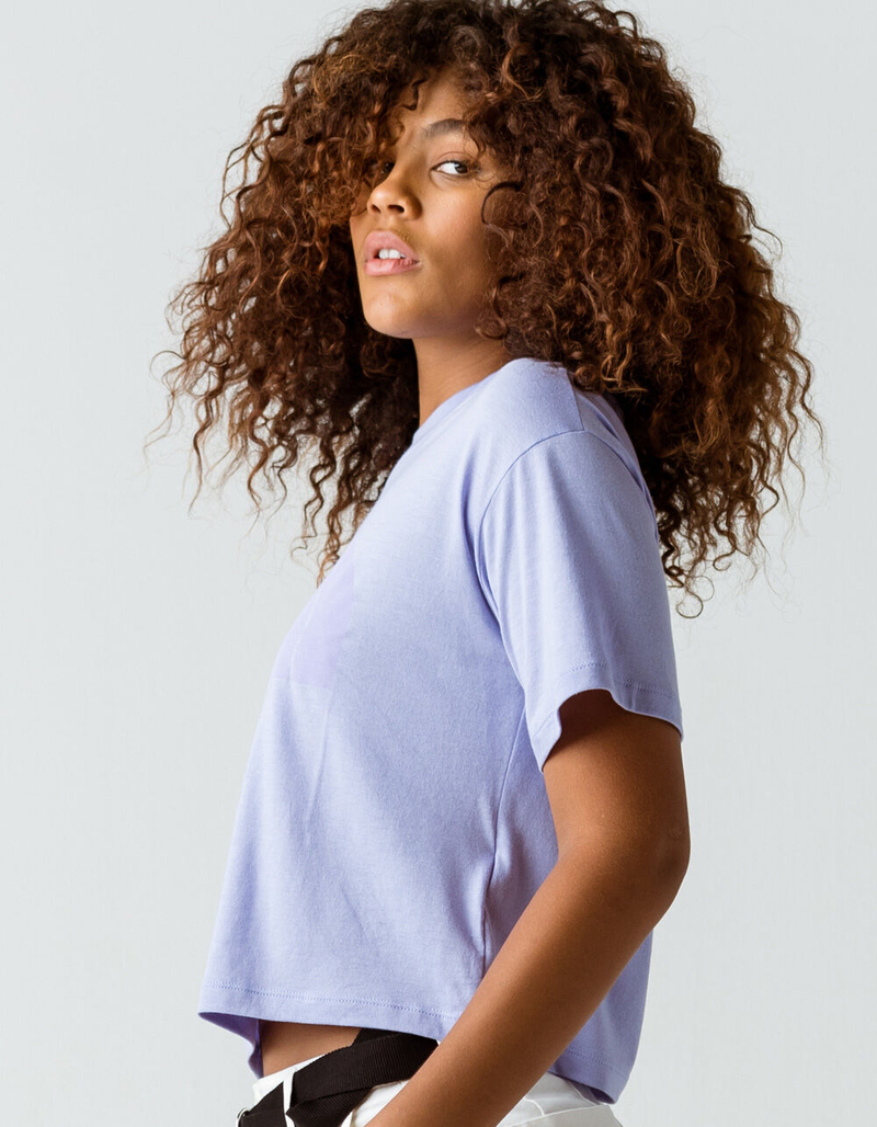 THE NORTH FACE Half Dome Womens Lavender Crop Tee image number 1