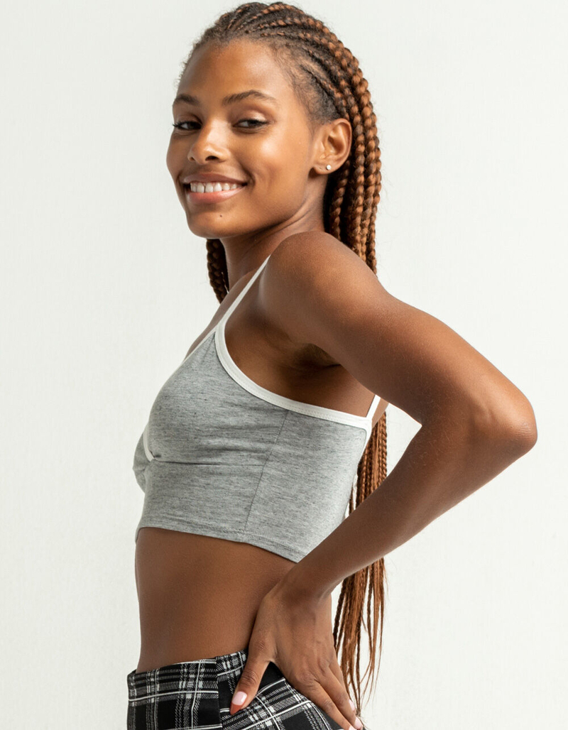 DESTINED Surplice Womens Heather Gray Cami image number 1