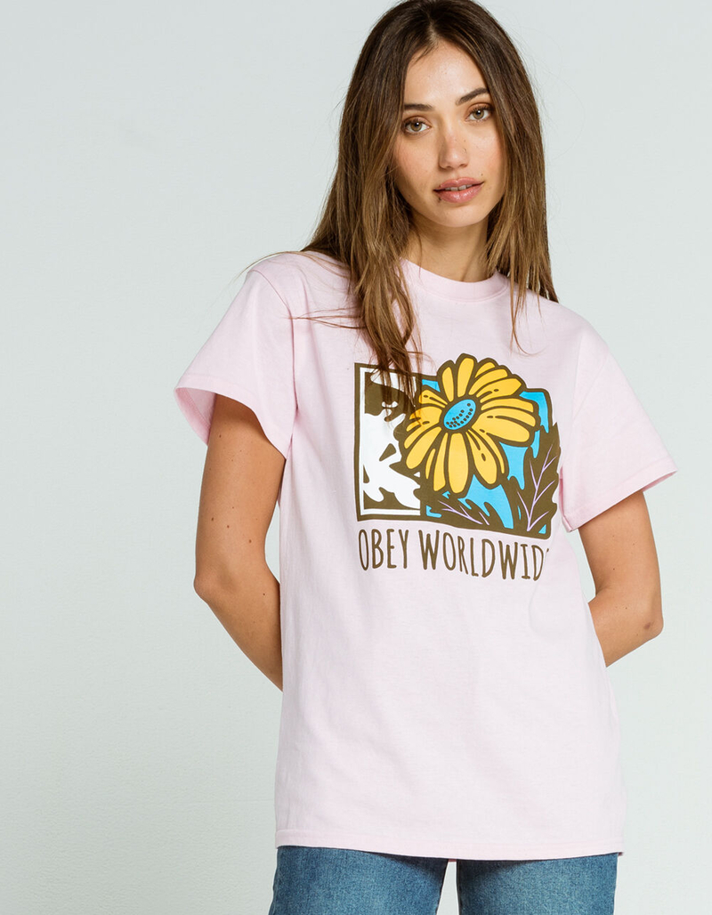OBEY Sunflower Face Womens Tee image number 0