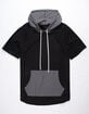 ELWOOD Color Block Mens Hooded T-Shirt image number 1