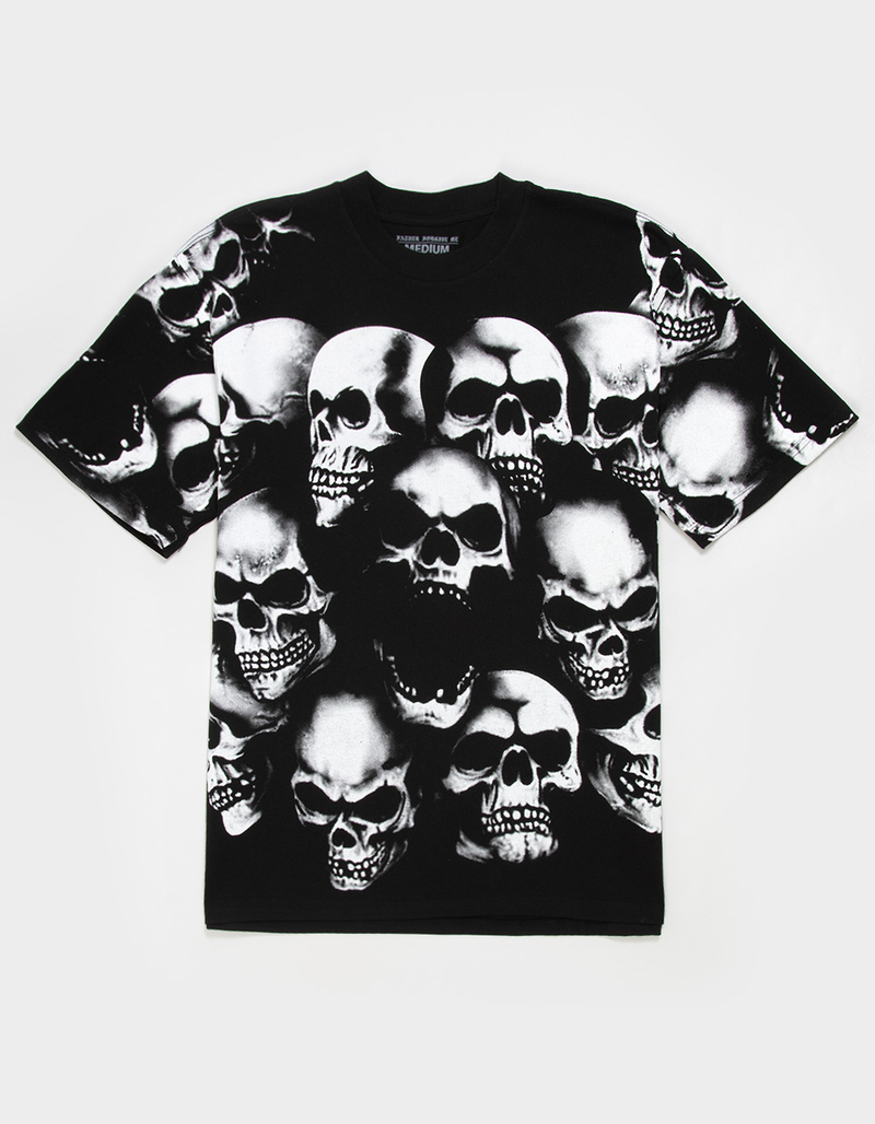 FATHER FORGIVE ME Skull Smasher Mens Tee image number 0
