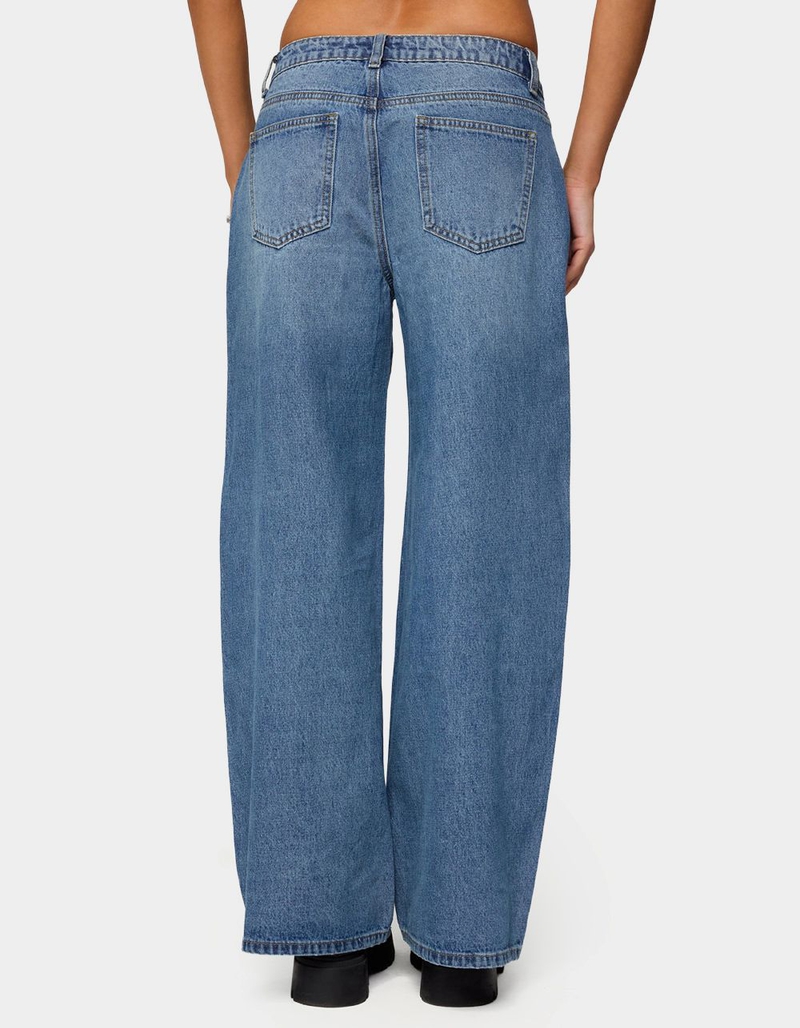 EDIKTED Skye Low Rise Baggy Jeans image number 5