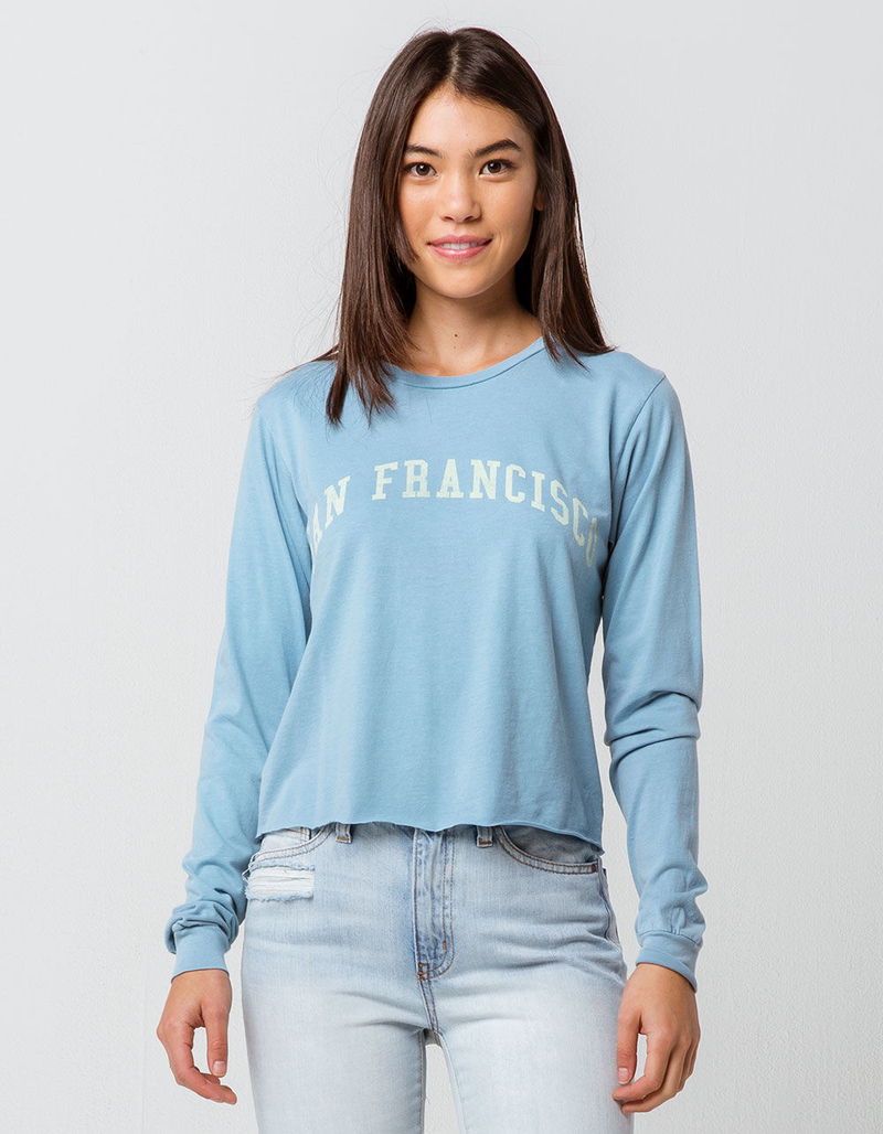 FULL TILT San Francisco Bridge Womens Crop Tee image number 1