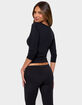 EDIKTED Desi Scoop Neck Three-Quarter Sleeve Top image number 3