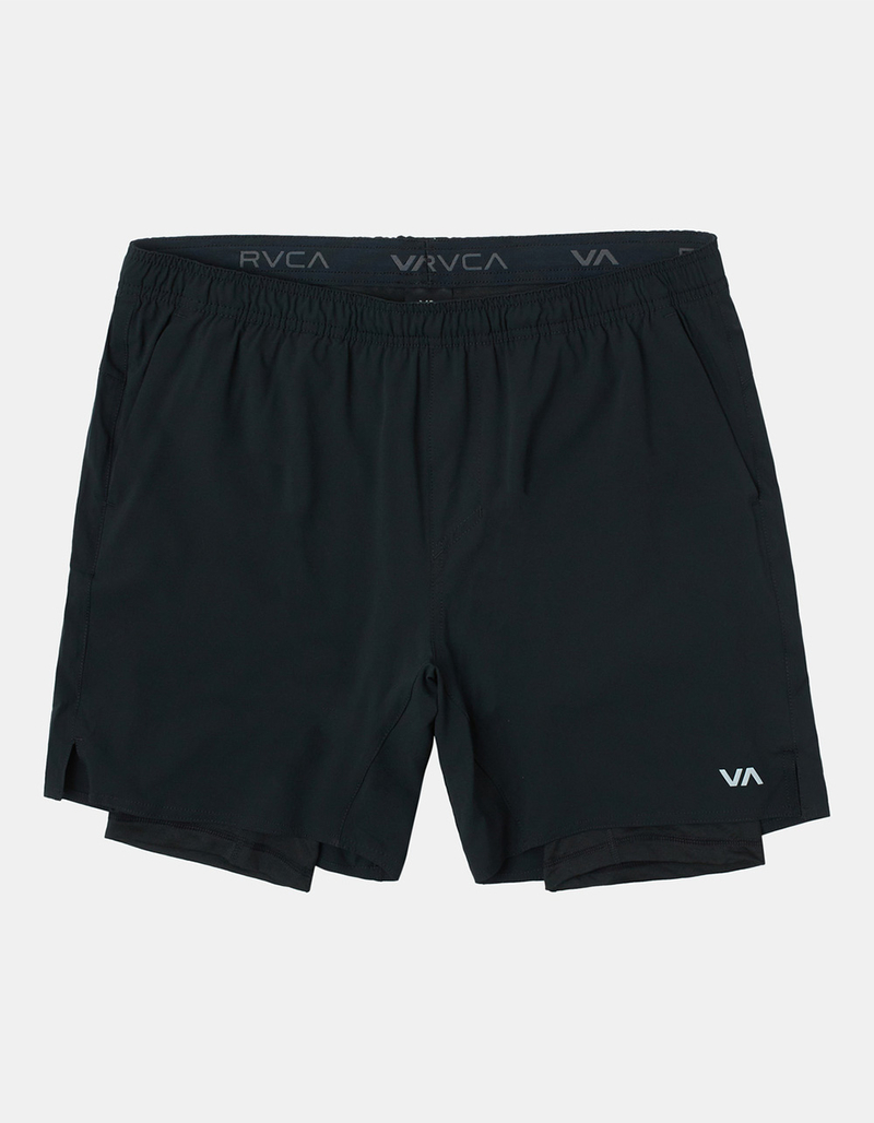 RVCA Yogger Train 2-in-1 Mens 17" Elastic Workout Shorts image number 0
