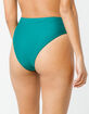 FULL TILT Solid High Waisted Emerald Bikini Bottoms image number 3