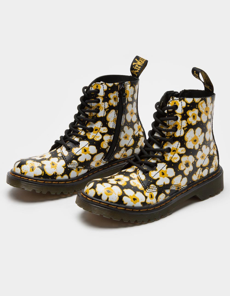 DR. MARTENS 1460 Pansy Fayre Lace Up Girls Boots image number 0