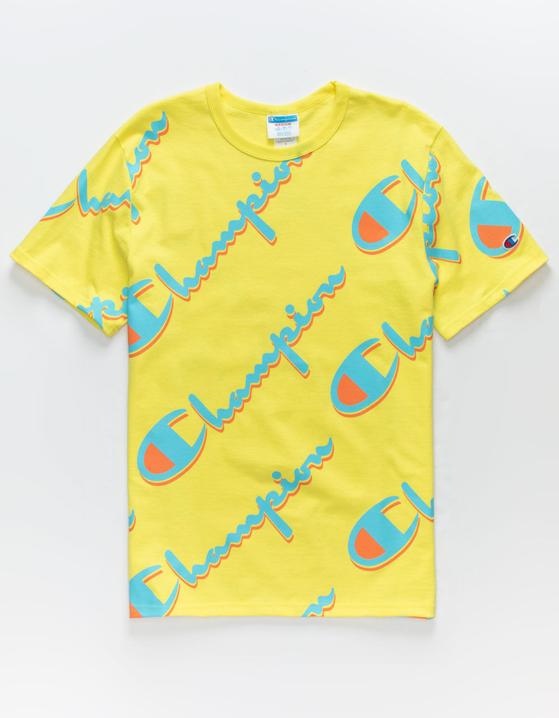 CHAMPION Drop Shadow Allover Logo Mens T-Shirt image number 0