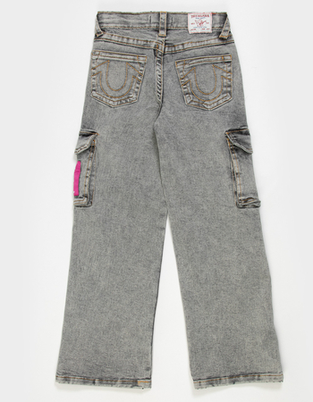 TRUE RELIGION Leila Girls High Rise Wide Leg Cargo Jeans Alternative Image