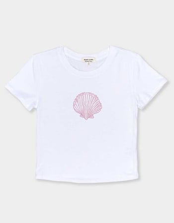 SHELL Pink Shell Womens Baby Tee Primary Image