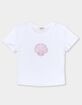 SHELL Pink Shell Womens Baby Tee image number 1