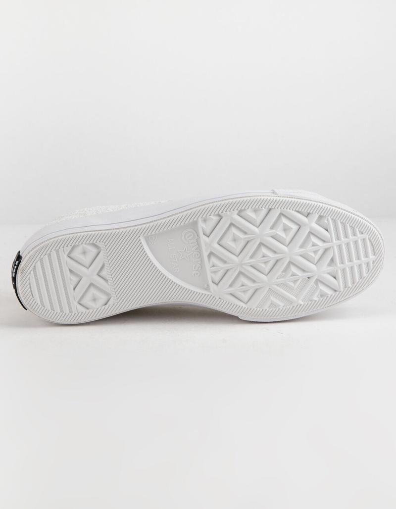 CONVERSE One Star Ox Glitter White Womens Shoes image number 5