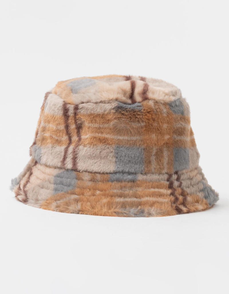 BDG Urban Outfitters Fuzzy Plaid Bucket Hat image number 0