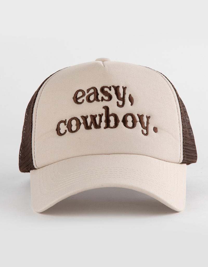 Easy, Cowboy Womens Trucker Hat image number 1