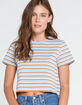 FULL TILT Multi Stripe Womens Crop Tee image number 2
