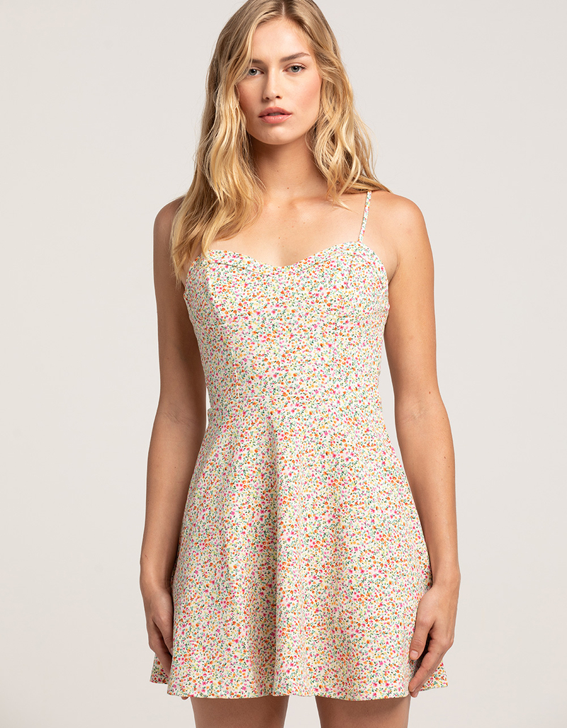 RSQ Womens Knit Tie Back Short Dress image number 0