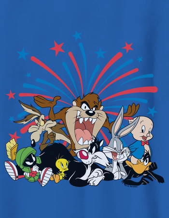 LOONEY TUNES Group Fireworks Unisex Kids Tee Alternative Image