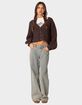 EDIKTED Sabrina Chunky Knit Cropped Cardigan image number 5