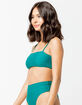 FULL TILT Solid Bandeau Emerald Bikini Top image number 2