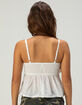 MOON ORCHID Eyelet Womens Babydoll Top image number 4