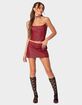EDIKTED Aster Faux Leather Mini Skirt image number 5