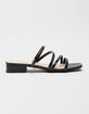 DELICIOUS Strappy Womens Black Low Block Heels image number 2