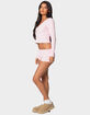 EDIKTED Rebekah Ribbed Shorts image number 3